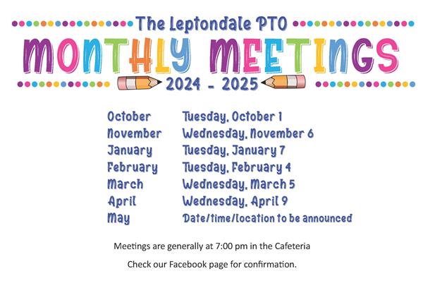 Monthly Meeting Dates